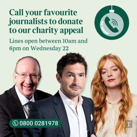 Image saying call your favourite journalists to donate to our charity appeal