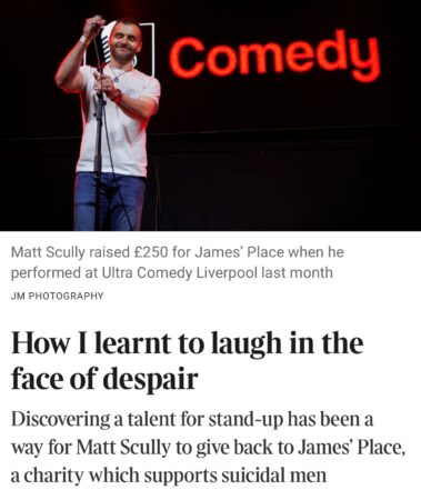 Man performing stand up comedy