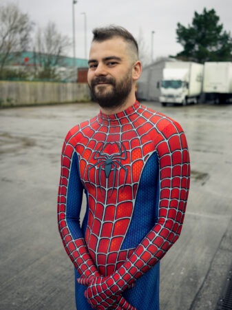 Man dressed as Spiderman