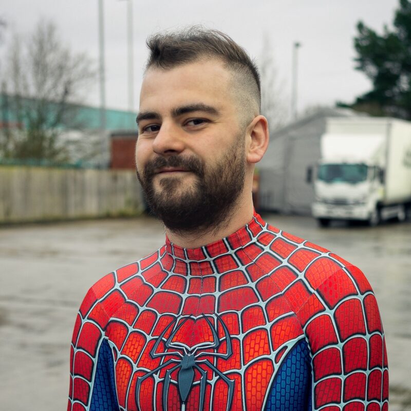 Man dressed as Spiderman